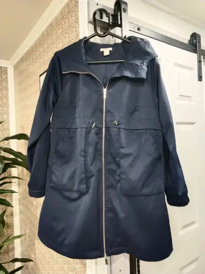 Parka azul con capucha - miniatura 1
