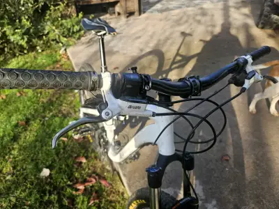 Bicicleta de montaña blanca - miniatura 3