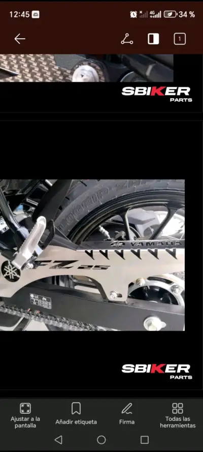 Protector de escape para moto accesorios de FZ 25 - miniatura 2