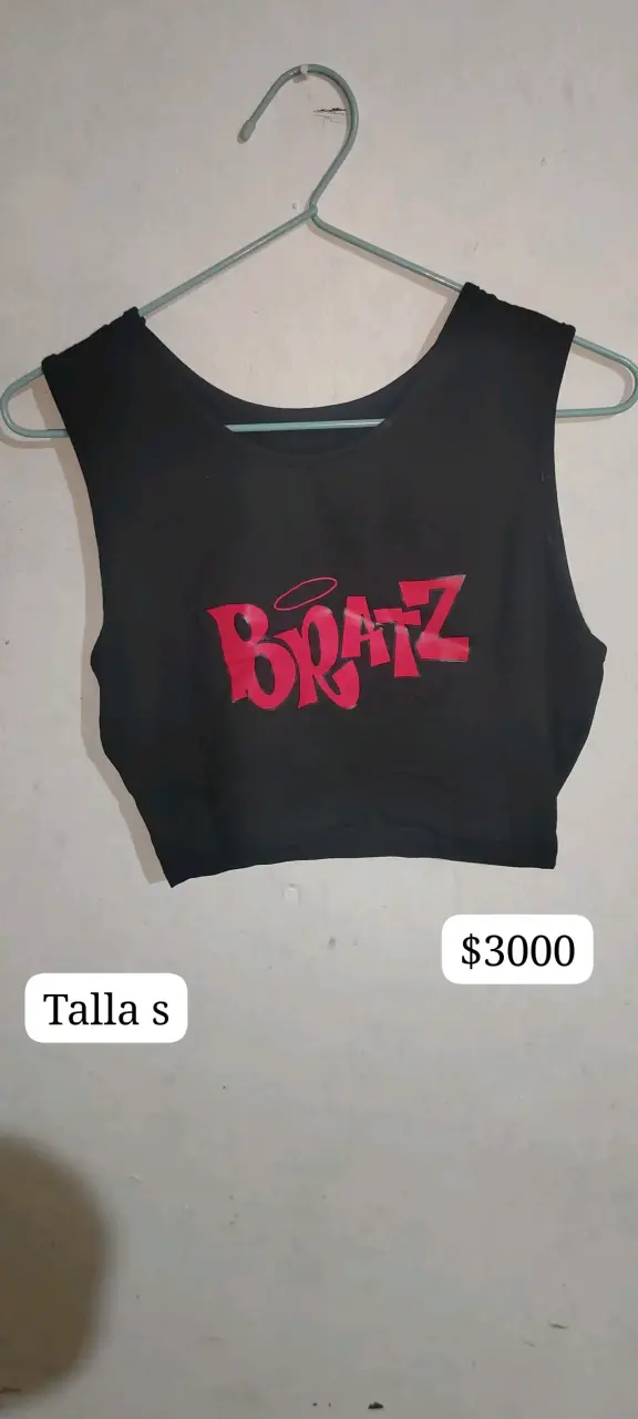 Crops top negro y blanco Bratz - 1