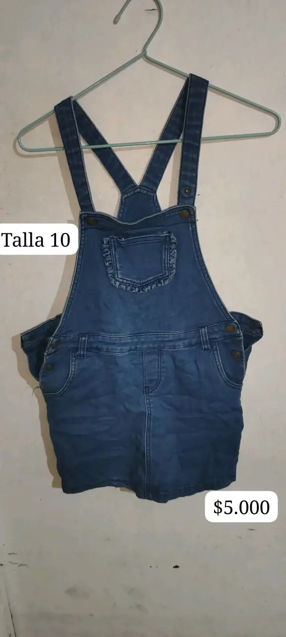 Jardinera falda niña talla 10
