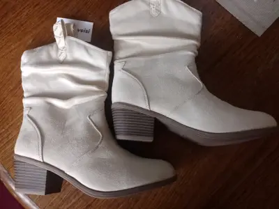 Botines blancos de mujer - miniatura 5