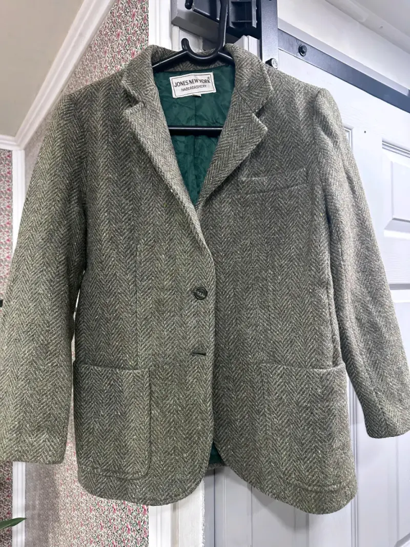 Blazer de lana color gris - 1