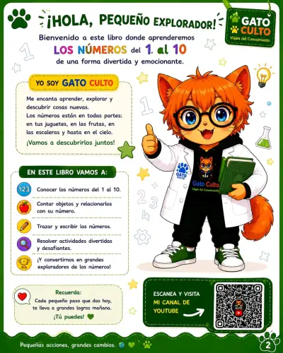 Libro Aprender los Números 1-10 con Gato Culto - miniatura 2