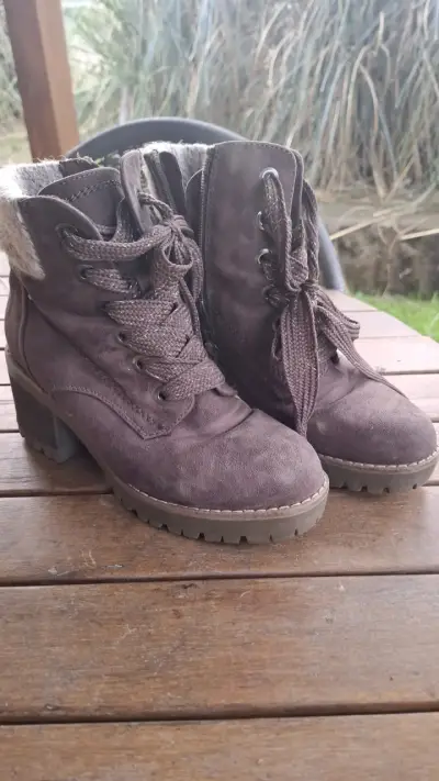 Botines de gamuza marrón - miniatura 1