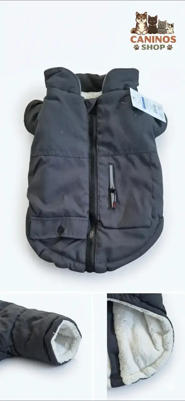 Abrigo polar para perro gris