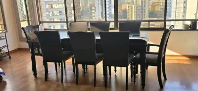 Juego de comedor con 8 sillas - miniatura 1