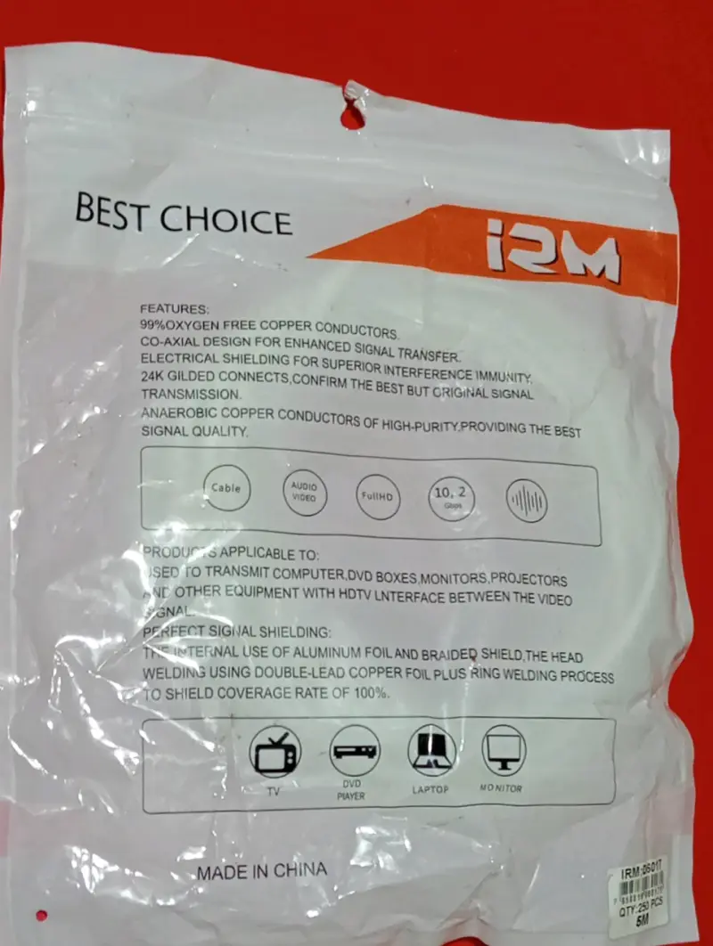 Cable de red blanco IRM - 2