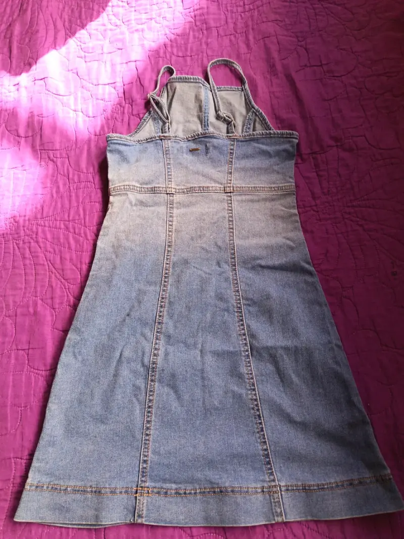 Vestido de mezclilla sin mangas talla 12 - 1