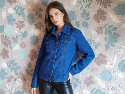 Chaqueta de mezclilla azul - miniatura 3