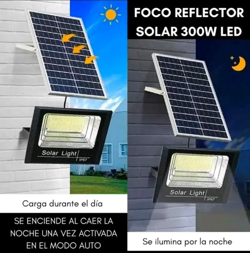 Foco reflector solar 300W LED