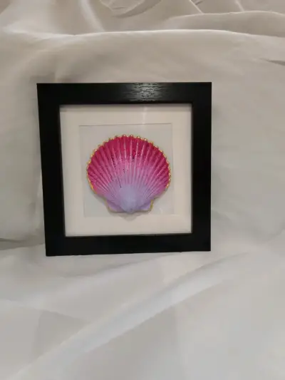 Triptico de cuadros con conchas - miniatura 2
