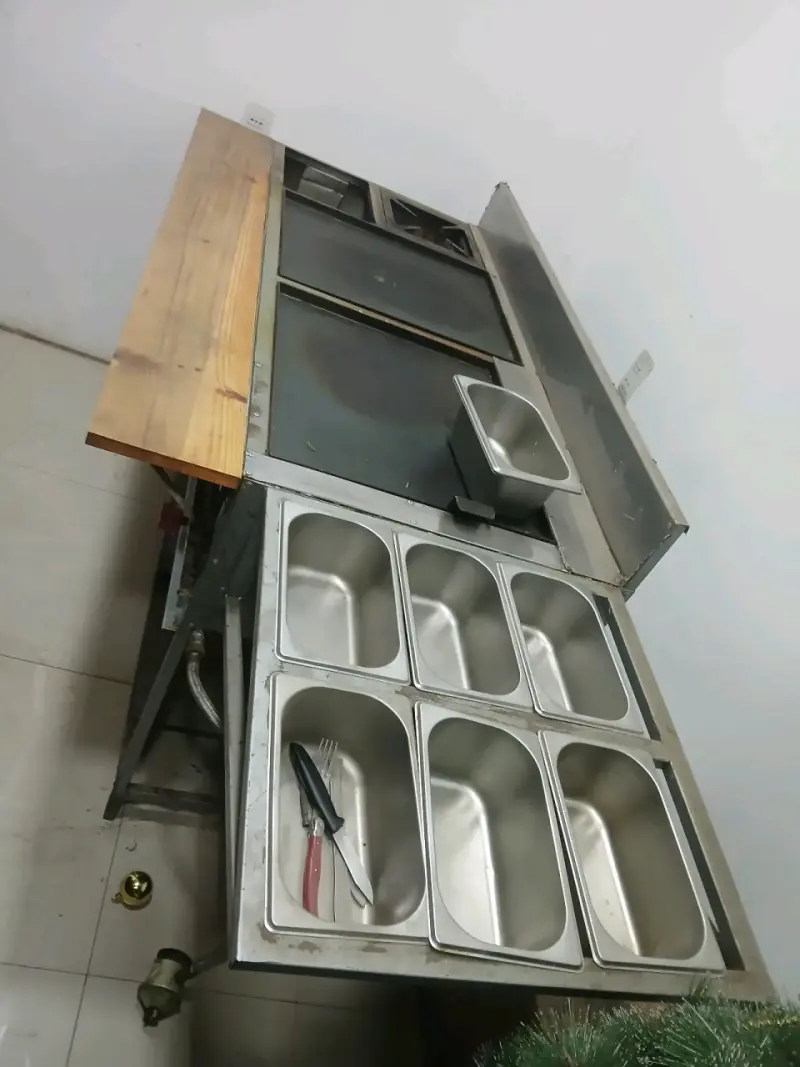 Mesón gastronómico de acero inoxidable