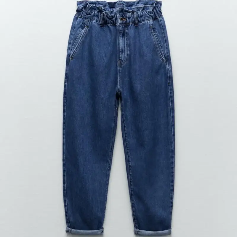 Jeans azul de tiro alto - 2