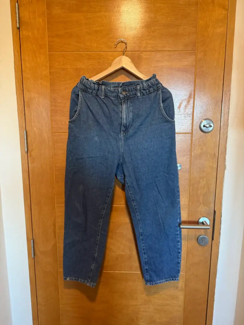 Jeans azul de tiro alto - 3