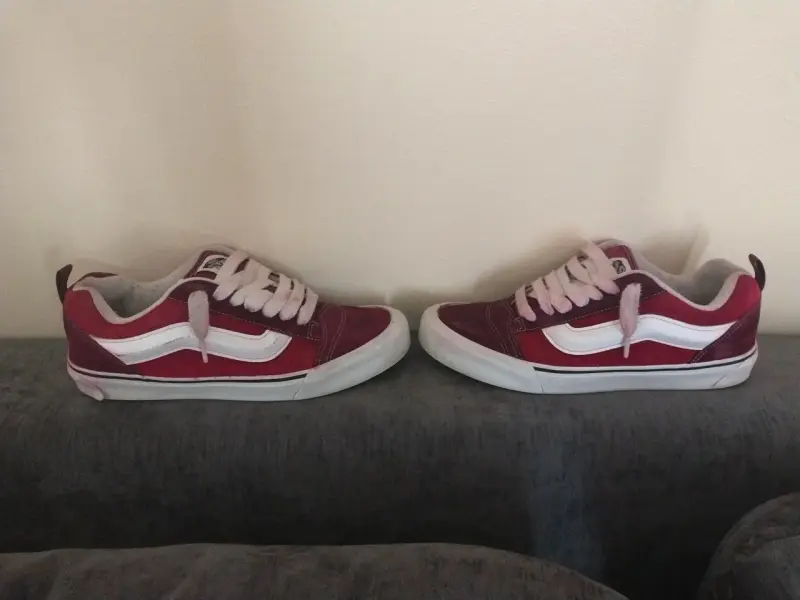 Zapatillas Vans knu skool rojas casuales - 2