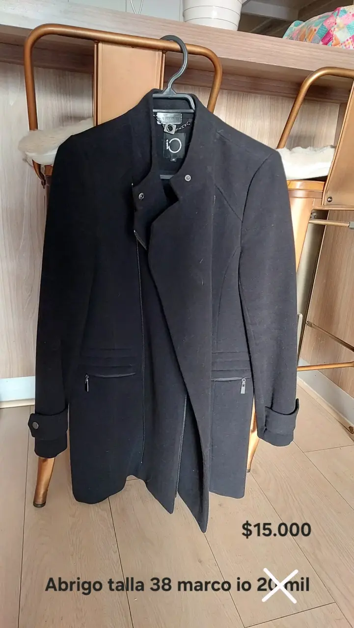 Abrigo negro talla 38 - 2