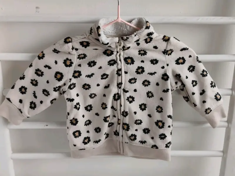 Chaqueta polar infantil con flores - 1
