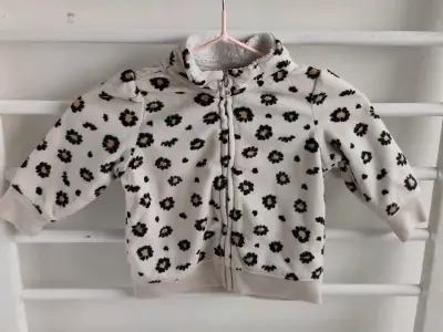 Chaqueta polar infantil con flores - miniatura 1