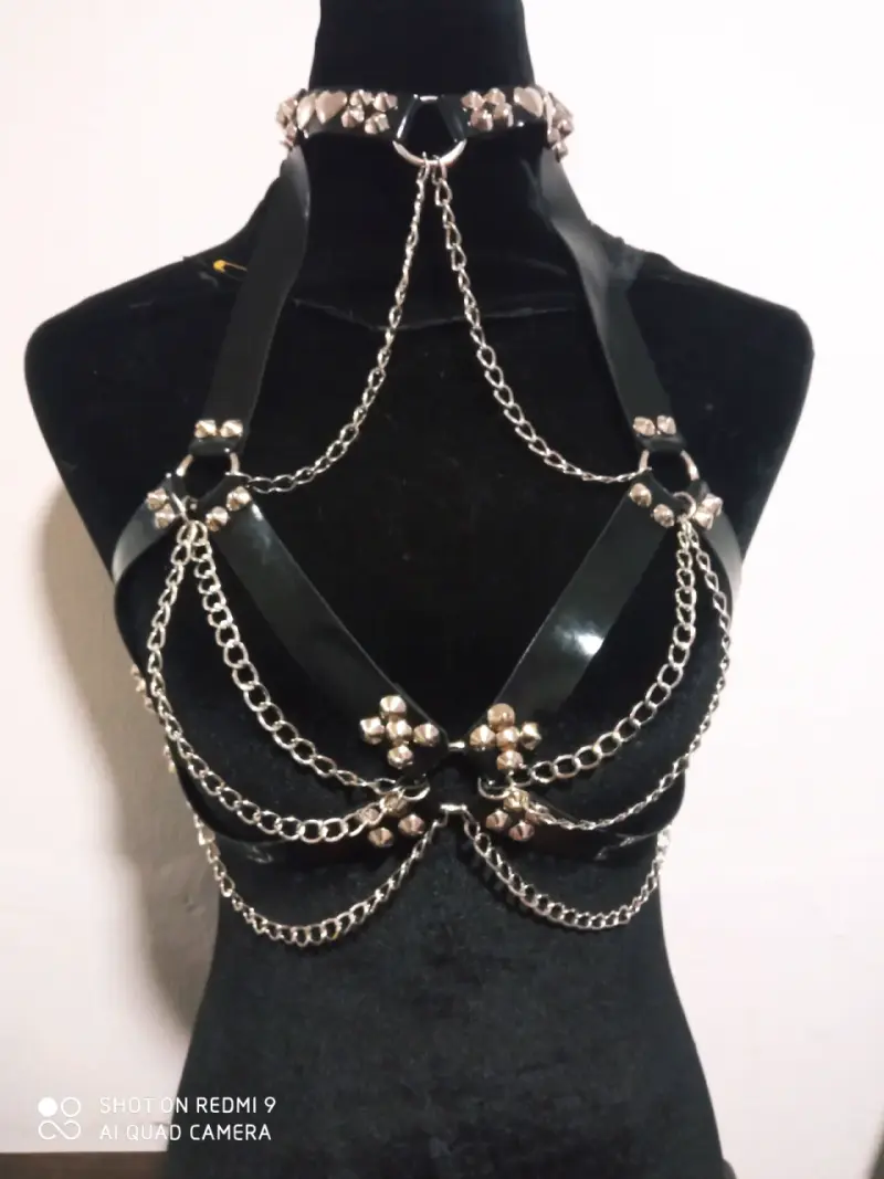 chokers/collares, arnés  bolso de ecocuero, - 4