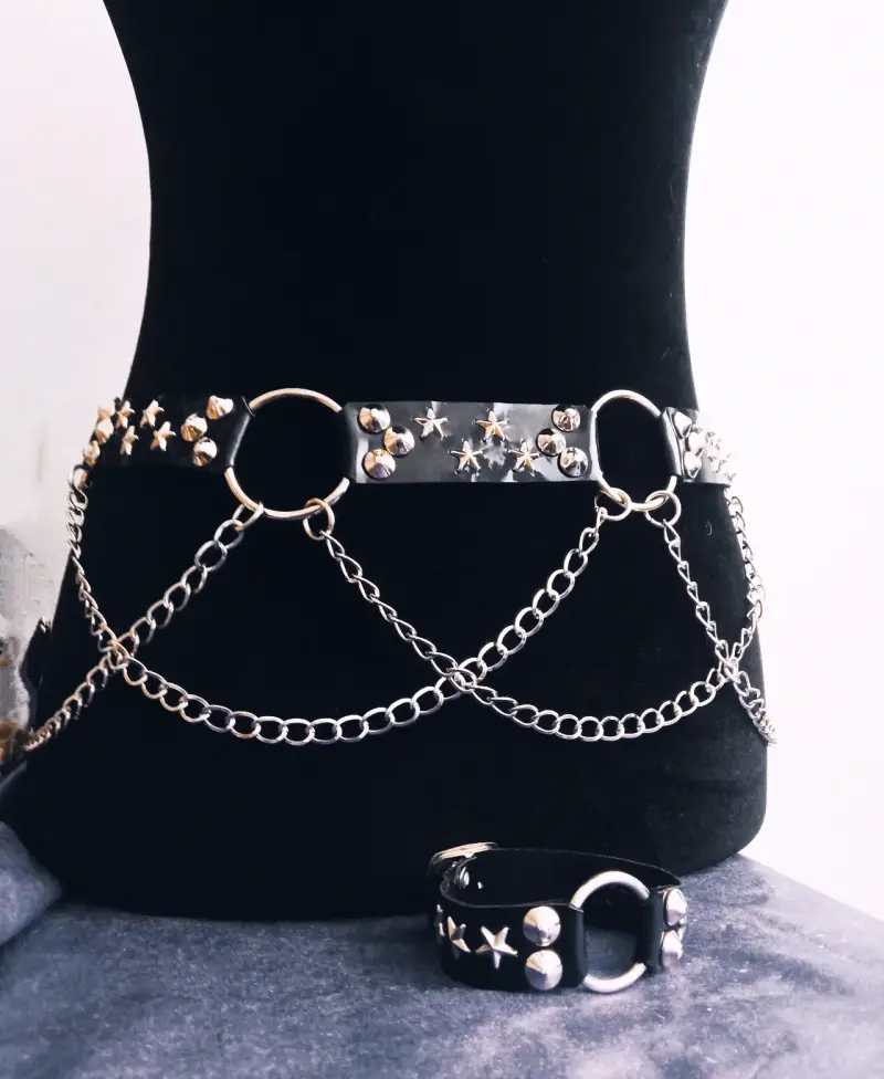 chokers/collares, arnés  bolso de ecocuero, - 5