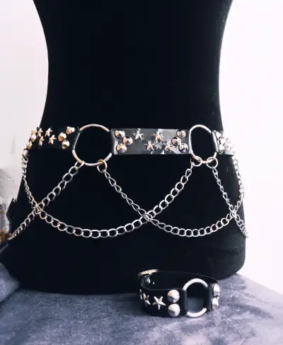 chokers/collares, arnés  bolso de ecocuero, - miniatura 5