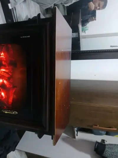 Chimenea eléctrica simulada madera - miniatura 2