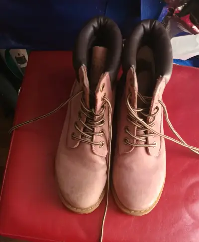 Botas rosas de cuero weinbrenner - miniatura 1