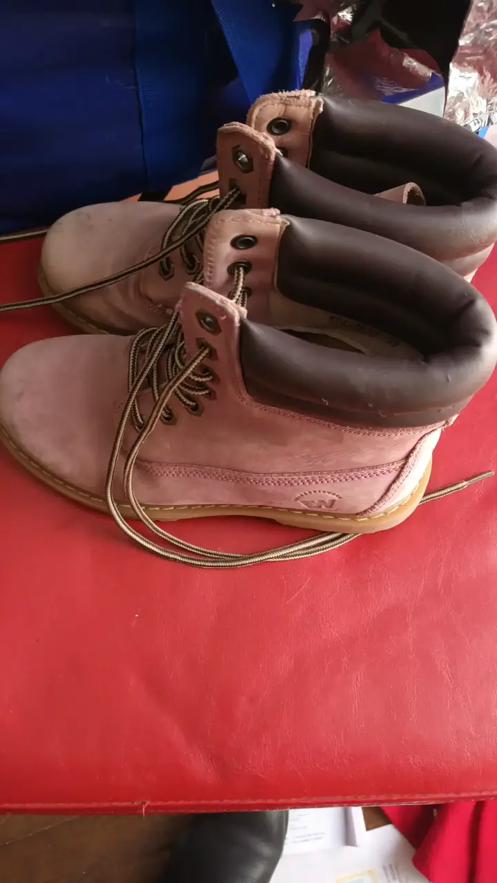 Botas rosas de cuero weinbrenner - 3