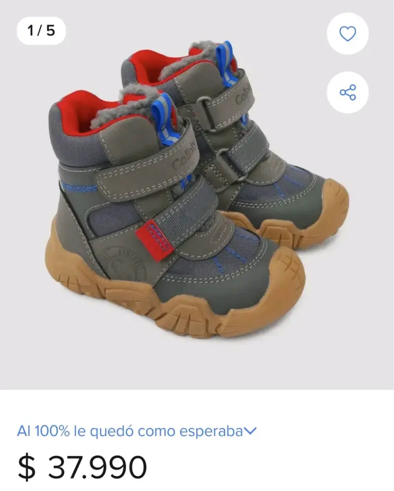 Botas de niño impermeables grises - 1