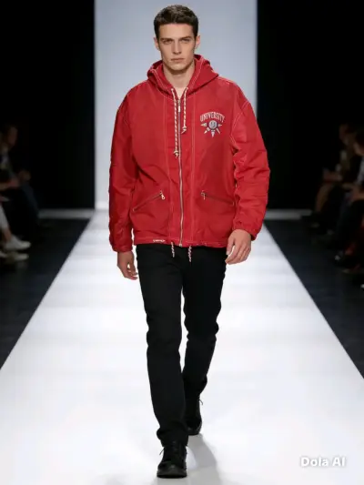 Chaqueta roja con capucha - miniatura 2