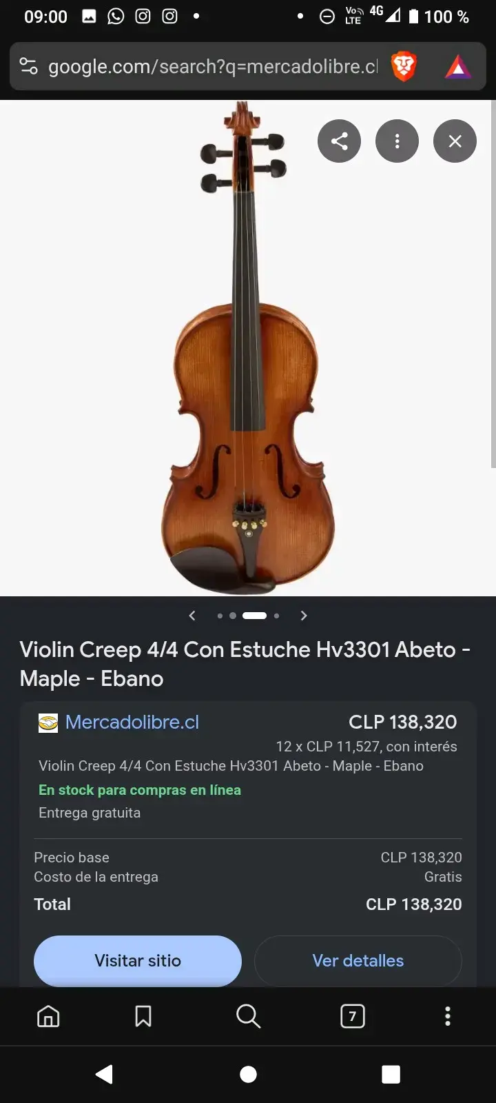 Violín 4/4 Creep HV3301 - 6