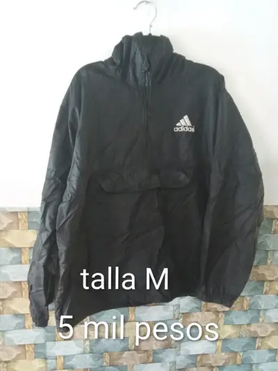 Cortaviento negro Adidas talla M - miniatura 1
