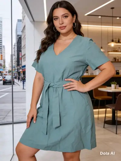 Vestido verde talla 46 - miniatura 2