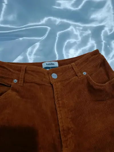 Pantalones  Sybilla mujer corderoy marrón - miniatura 2