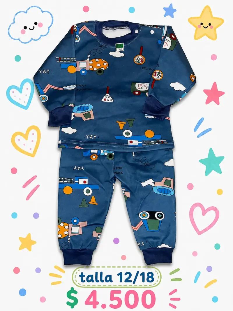 Pijama infantil de franela - 4
