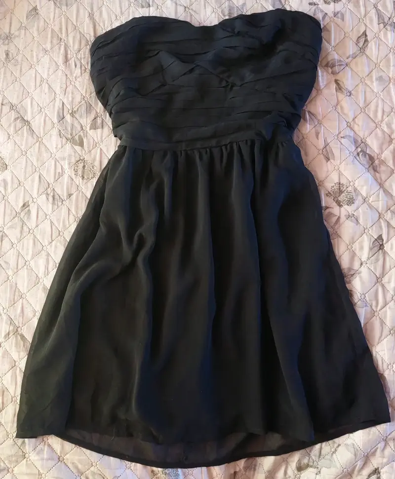 Vestido negro sin tirantes talla l