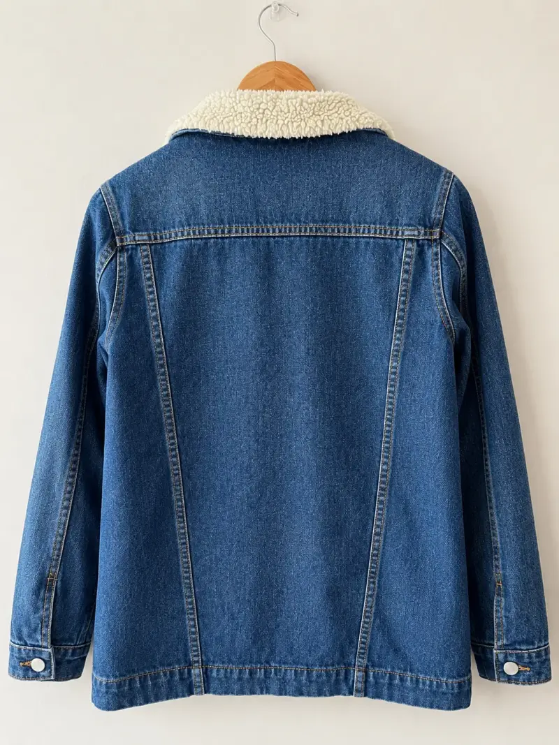 Chaqueta de mezclilla con forro polar - 3
