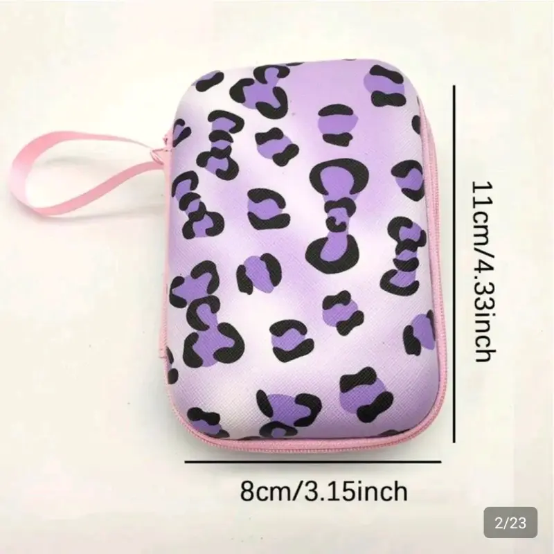 Estuche compacto estampado morado - 1