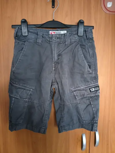 Bermuda cargo gris oscuro niño - miniatura 1