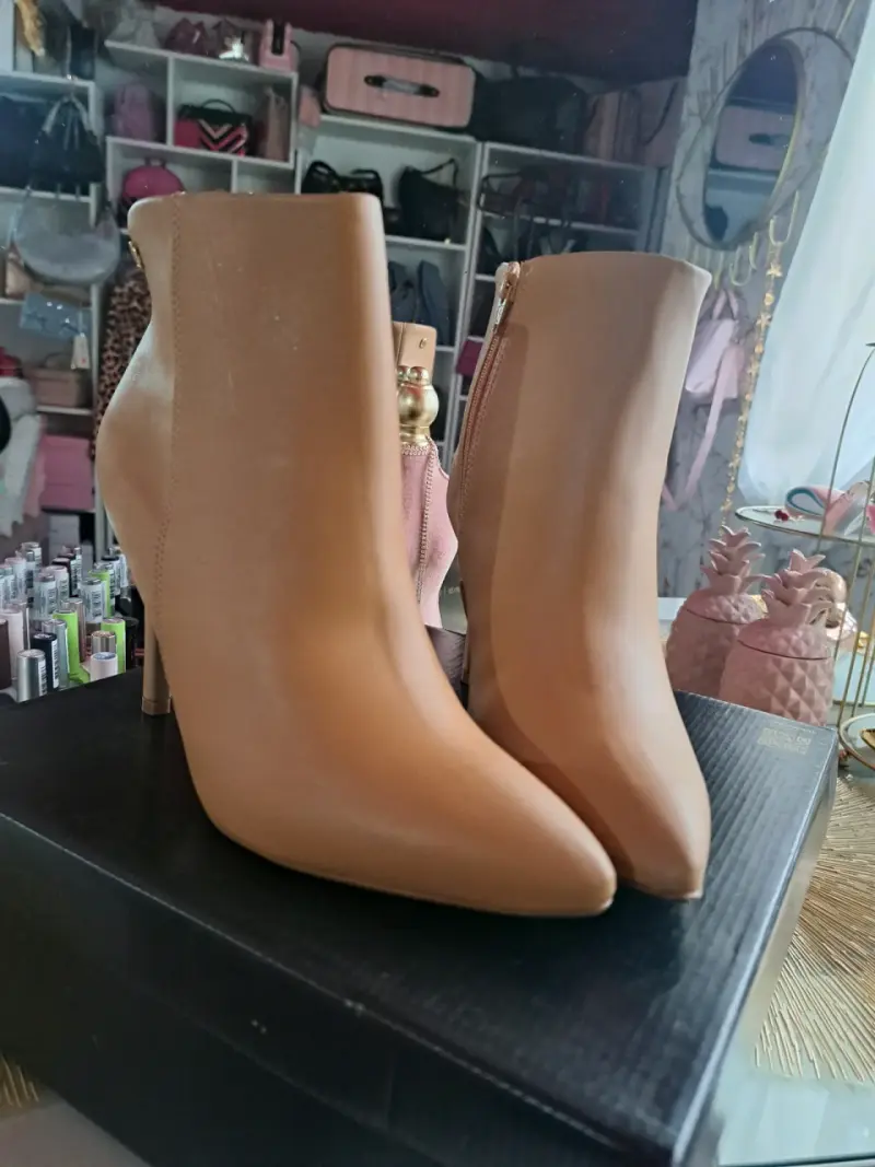 Botines Vizano camel con tacón alto talla 38 - 3