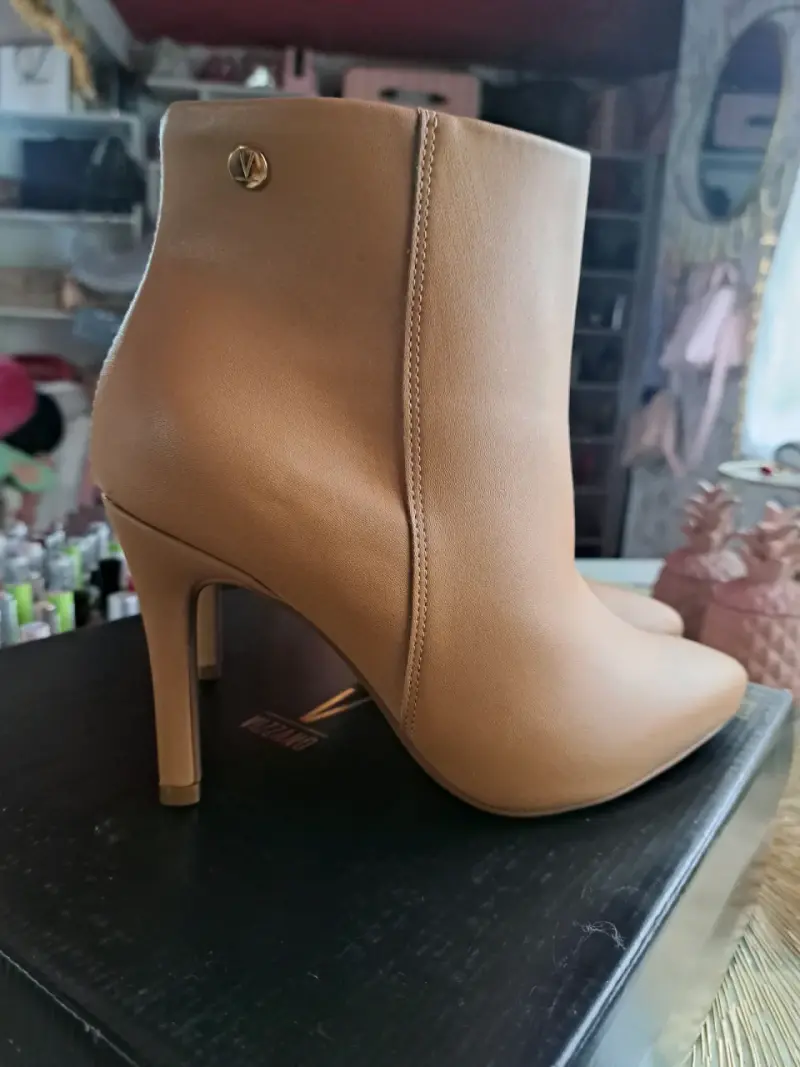 Botines Vizano camel con tacón alto talla 38 - 5