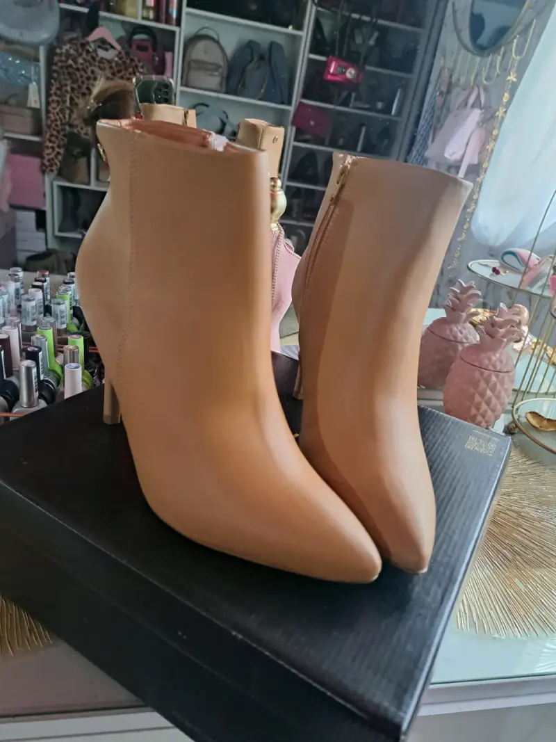 Botines Vizano camel con tacón alto talla 38 - 6