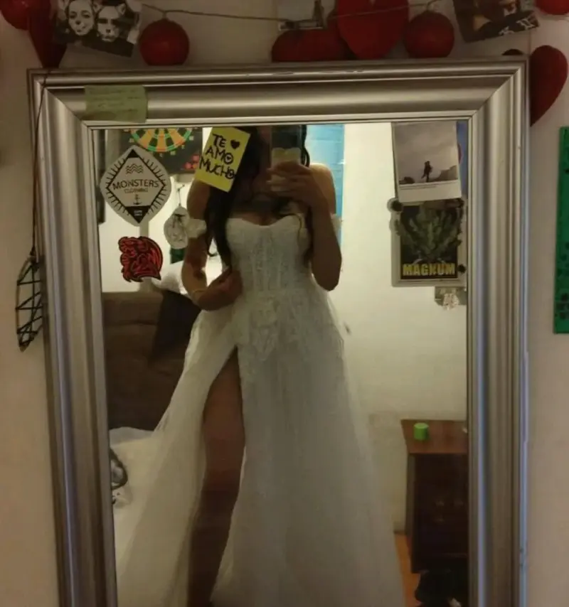 Vestido de novia encaje blanco - 2
