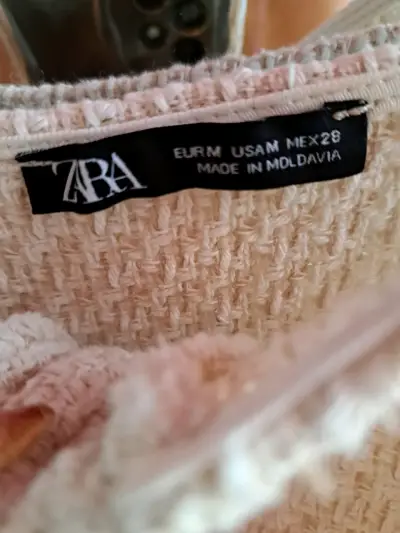 Vestido beige Zara talla M - miniatura 2