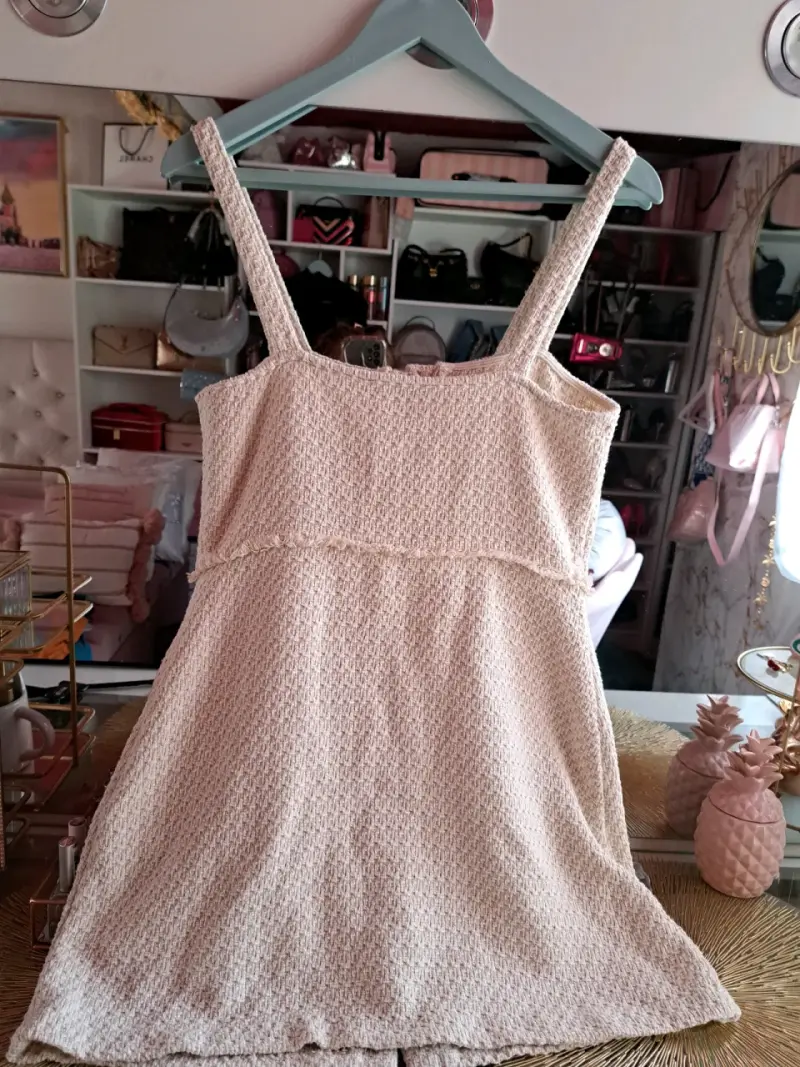 Vestido beige Zara talla M - 4