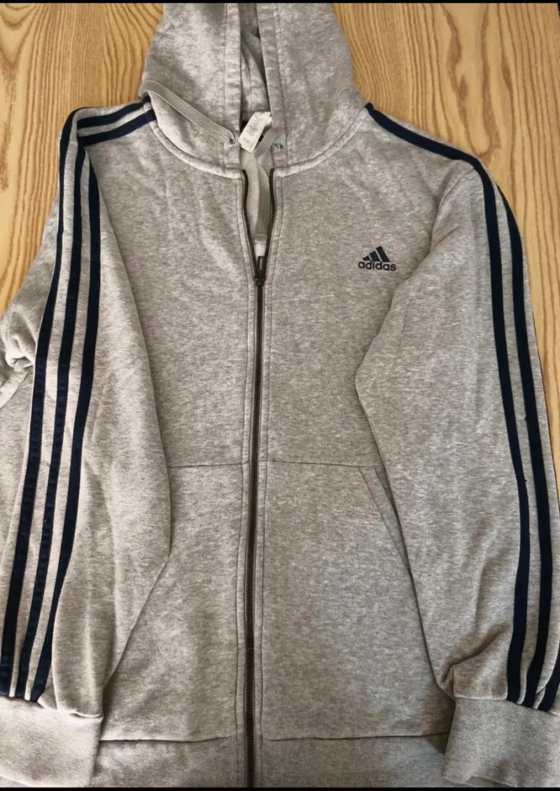 Polerón gris con capucha Adidas Original