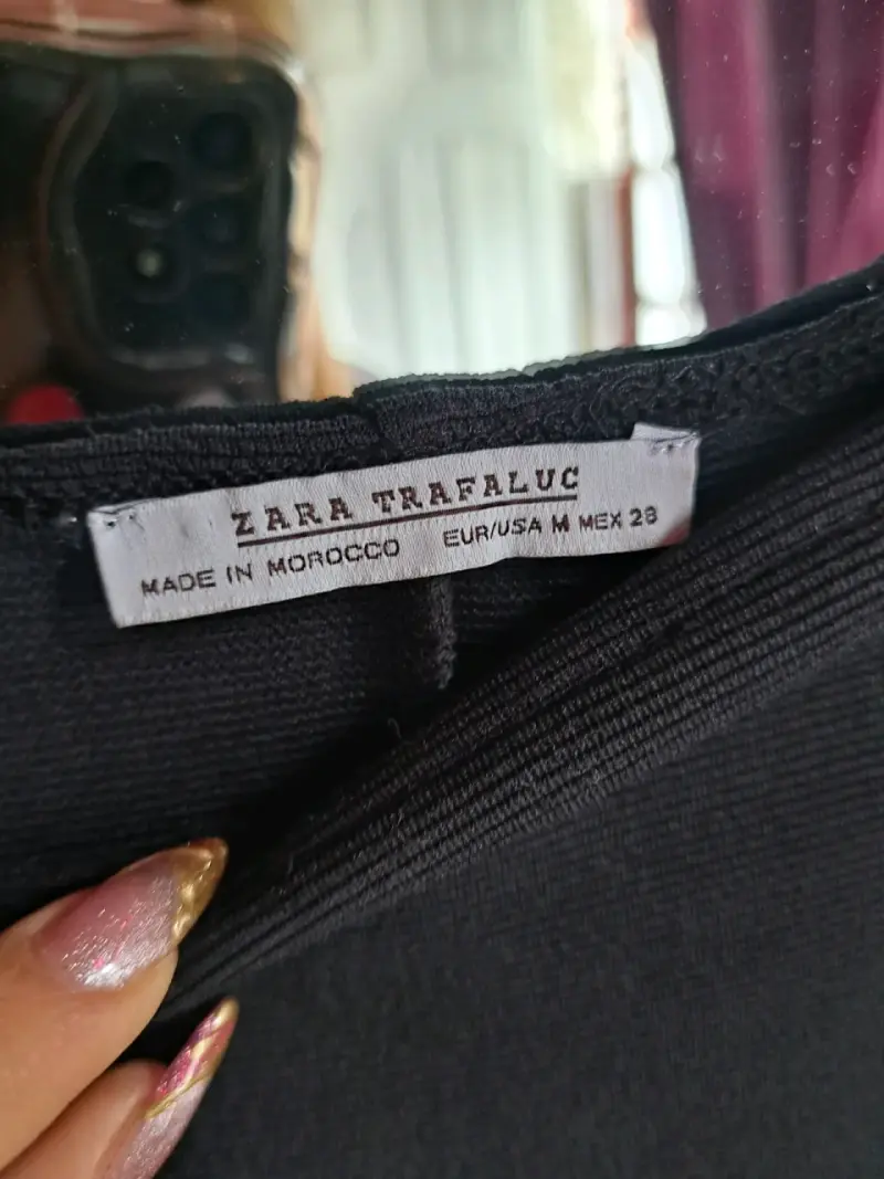 Vestido Zara negro elegante talla M - 2