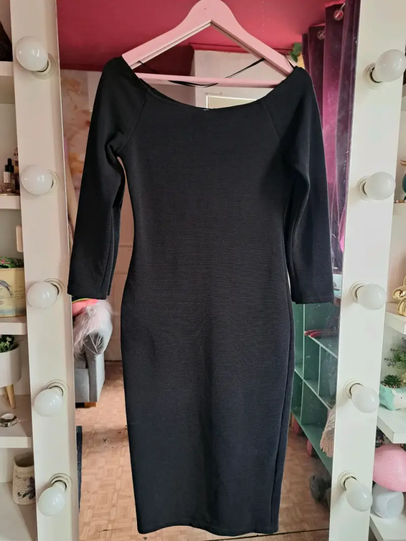 Vestido Zara negro elegante talla M - 3