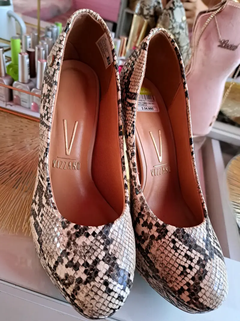 Zapatos Vizano taco alto animal print talla 38 - 2